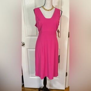 Amanda Smith Midi Tailored Dress Size 10 NWT Slit  Back Sleeveless Halter Zip